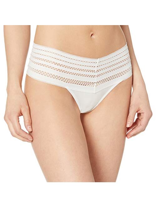 DKNY Mens Classic Cotton Wide Lace Trim Thong 