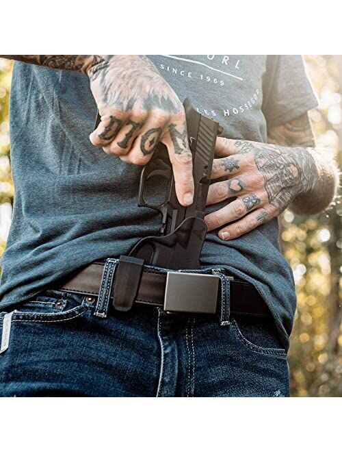 Blade-Tech - Ultimate Carry Belt/Concealed Carry/Ratcheting Slide Belt Gun Belt/Tactical/CCW/Nylon and Leather