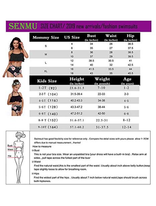 Girls Swimsuits for Women High Waisted Bathing Suit Family Matching Swimsuit Mommy and Daughter Swimwear tini Sets