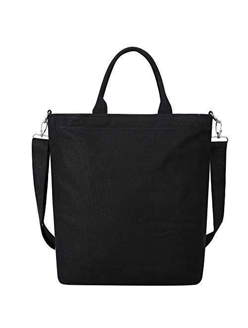 Iswee Large Canvas Shoulder Tote Bag for Women Casual Handbags Work Bag Shopping Travel bag Crossbody