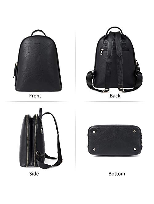 WESTBRONCO Backpack Purse for Women Vegan Leather Fashion Women Backpack Ladies Travel Zipper Pocket Shoulder Bag