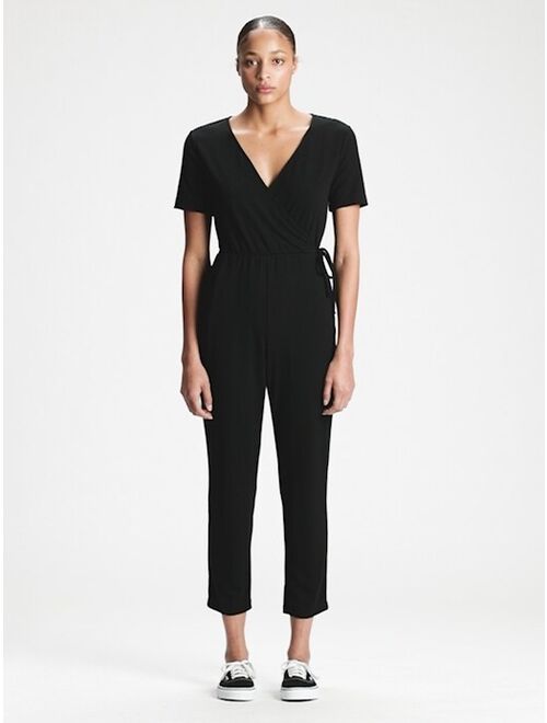 GAP Split-opening with Wrap-Front Short Sleeve Jumpsuit