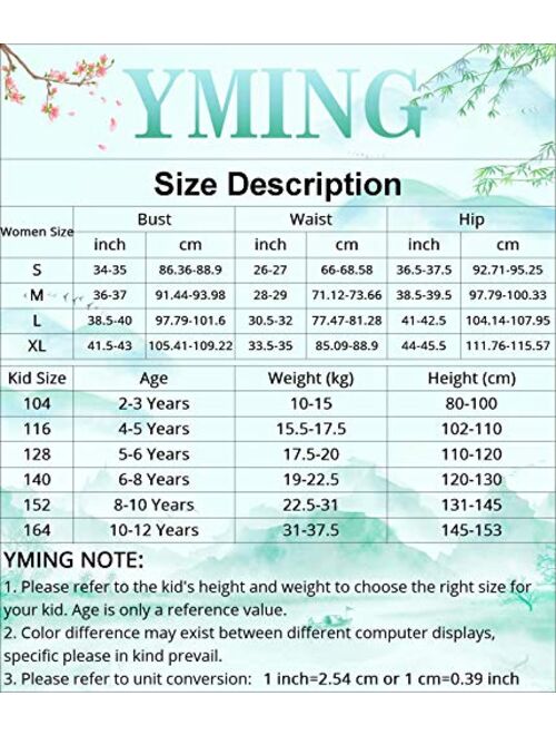 YMING Matching Mom and Daughter Swimsuits Two Piece High Waist Bikini Sets