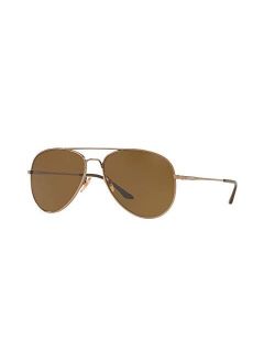 Sunglass Hut Collection men Sunglasses, Pilot Shape, Metal Frame, 59mm, HU1001