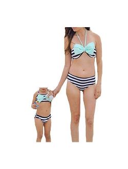 Mother and Daughter Swimwear Family Swimsuits Matching Womens Girl Swimwear Sets