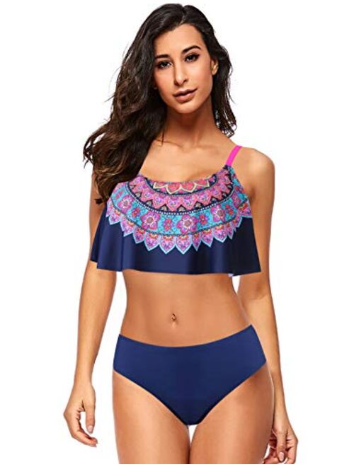 DAYU Mother Daughter Swimsuits Fashionable Bathing Suit Family Matching Swimwear for Women and Girls