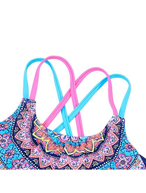 DAYU Mother Daughter Swimsuits Fashionable Bathing Suit Family Matching Swimwear for Women and Girls