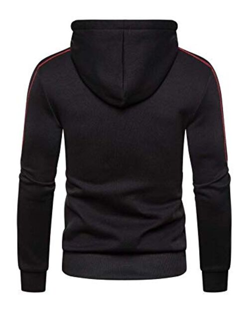 HONIEE Men's Full Zip Hooded Sweatshirt