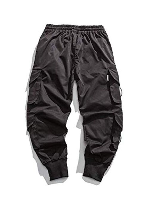 HONIEE Men's Hiphop Sport Harem Pants with Drawstring Deco