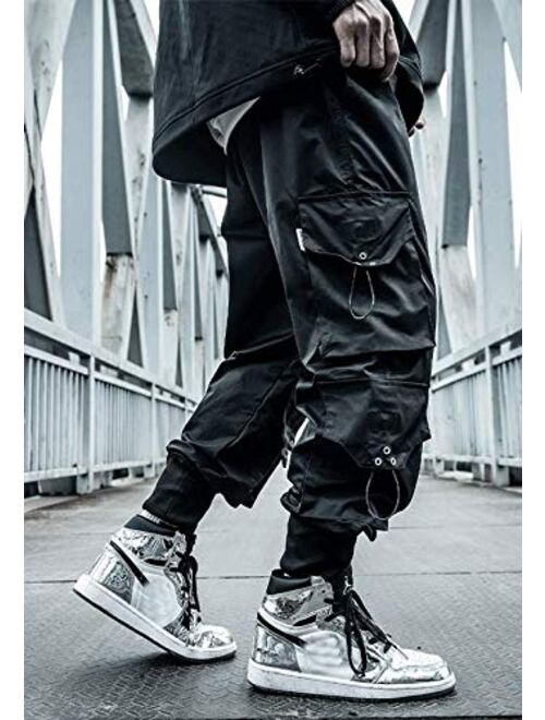 HONIEE Men's Hiphop Sport Harem Pants with Drawstring Deco