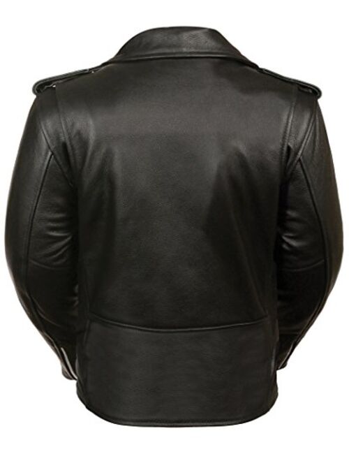 Ladies Leather Motorcycle Leather Jacket Plain Sides