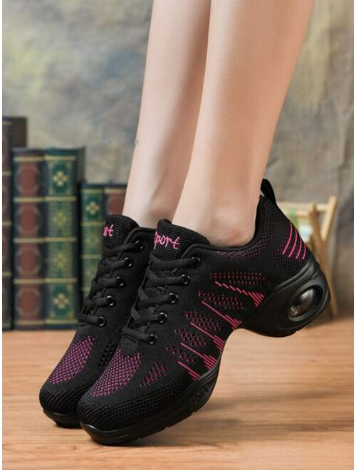Shein Lace-up Front Knit Sneakers