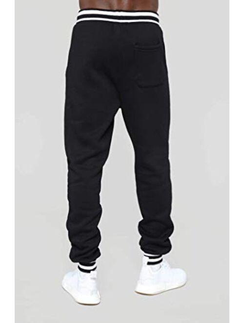 HONIEE Men's Color Blocking Gym Jogger Pants Slim Fit Workout Running Sweatpants with Pockets