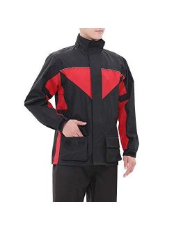 iCreek Motorcycle Rain Suit Outdoor Waterproof Anti-storm Raincoat Suit High Visibility,XL