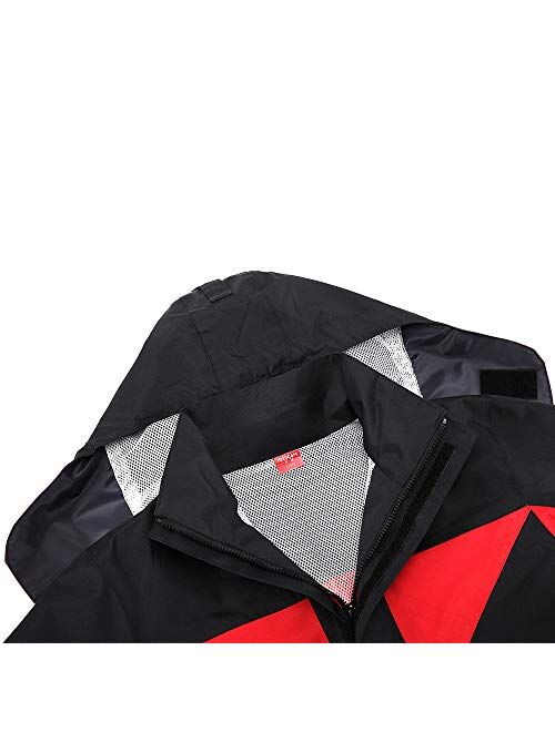 iCreek Motorcycle Rain Suit Outdoor Waterproof Anti-storm Raincoat Suit High Visibility,XL