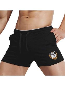 Men's Gym Running Workout Shorts with Pockets Lounge Sleep Bottoms