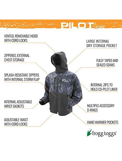 FROGG TOGGS Men's Pilot II Guide Waterproof Breathable Rain Jacket