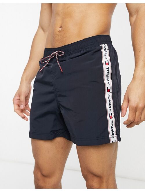 Buy Tommy Hilfiger swim trunks with side stripe logo navy online | Topofstyle