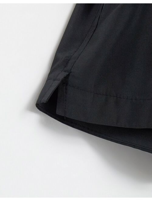 Calvin Klein short drawstring large logo swim shorts in black