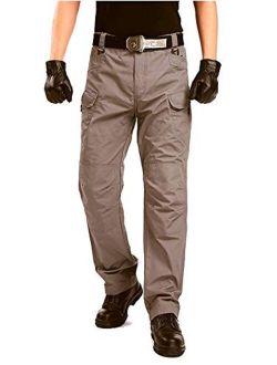 Men's Tactical Pants, Water Repellent Ripstop Cargo Pants Hiking Work Pants Outdoor Apparel S-4XL