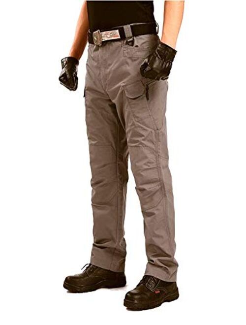 HONIEE Men's Tactical Pants, Water Repellent Ripstop Cargo Pants Hiking Work Pants Outdoor Apparel S-4XL