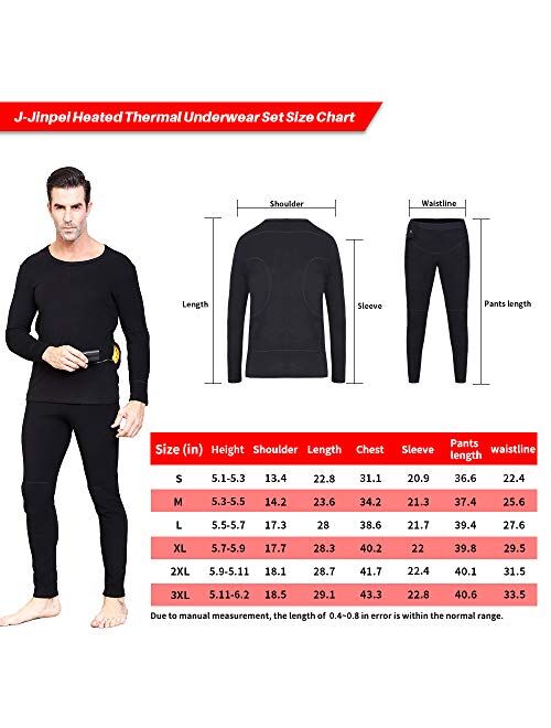 Heated Thermal Underwear Top + Heated Pant for Women Men with 4000mAh Battery