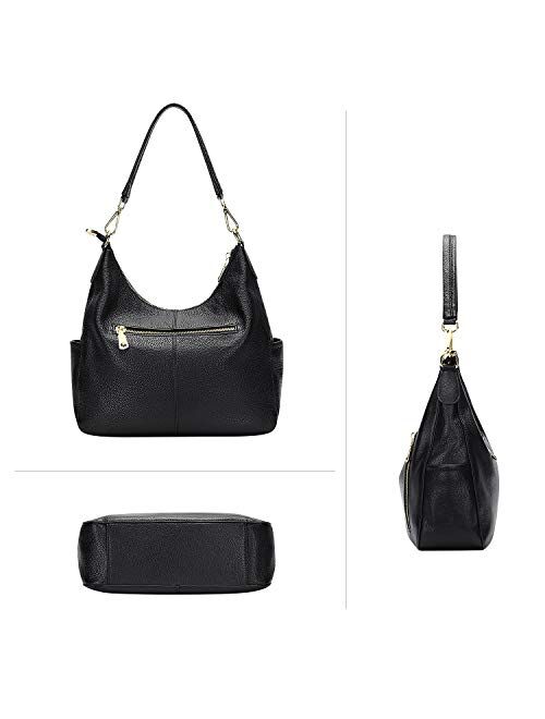 OVER EARTH Genuine Leather Purses and Handbags for Women Hobo Shoulder Bag Ladies Crossbody Bags Medium
