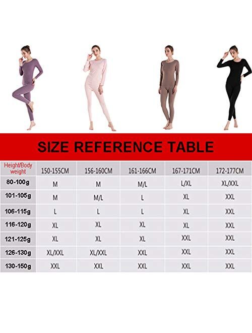 XYXH Thermal Underwear for Women Set, Thermal Base Layer Long Sleeve Shirt, Thermal Top Thermal Pants, Soft Wear Resistant Warmth Durable - for Hiking, Running, Climbing,
