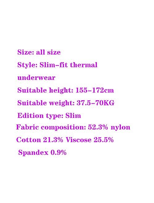 OMING Thermal Underwear Thermal Underwear Women's Thickening Plus Velvet Suit self-Heating Tight-Fitting Body Bottoming Shirt Fashionable Slim top Inner wear Winter Therm