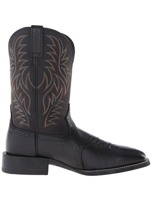 Ariat Sport Wide Square Toe Western Boots – Men’s Country Leather Work Boot