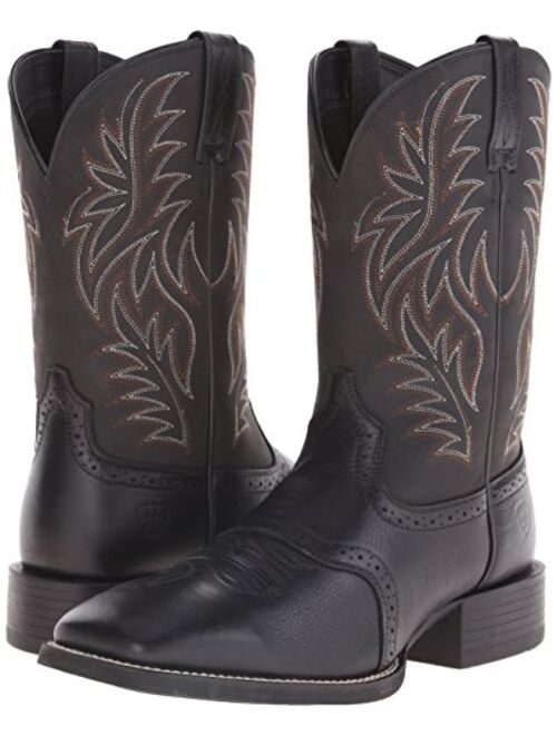 Ariat Sport Wide Square Toe Western Boots – Men’s Country Leather Work Boot