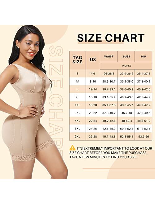 FeelinGirl Shapewear for Tummy Control Body Shaper Seamless Butt Lifter High Waist Plus Size Bodysuits