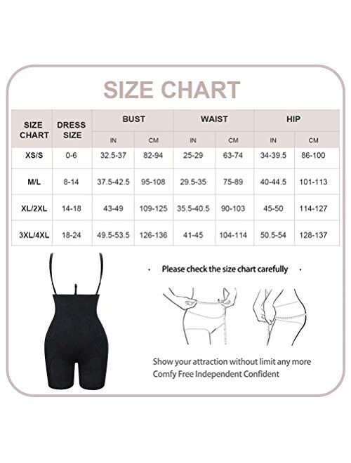 Sweetlover Women's High Waisted Shapewear Panties Seamless Tummy Control Butt Lifter Body Shaper Shorts