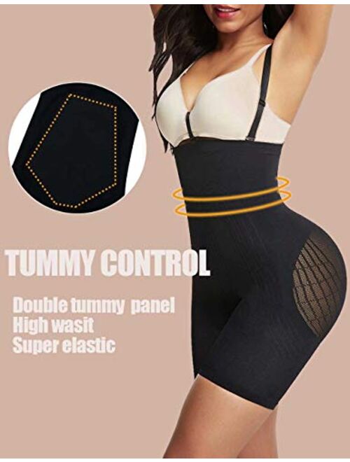 Sweetlover Women's High Waisted Shapewear Panties Seamless Tummy Control Butt Lifter Body Shaper Shorts