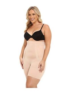 Women's Plus Size Oncore High-Waisted Tummy Control Mid-Thigh Short