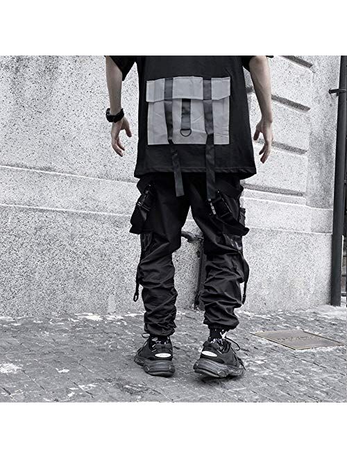 XYXIONGMAO Men's Joggers Streetwear Men Hip Hop Goth Pants Sweatpants Techwear Tactical Black Tactical Urban Joggers Pant