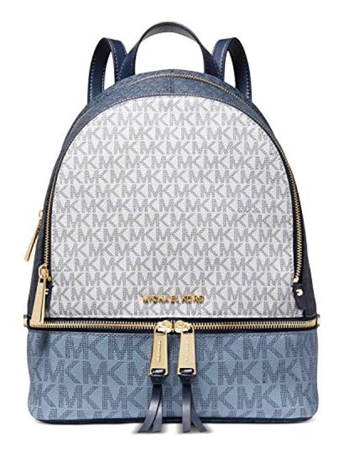 Michael Kors Rhea Zip Medium Backpack Navy Multi One Size