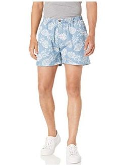 Vintage 1946 Men's Printed Elastic Waist Pull on Short