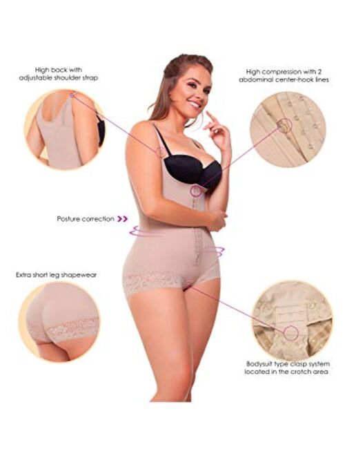 Fajitex Fajas Colombianas Reductoras y Moldeadoras High Compression Garments After Liposuction Full Bodysuit 022770 037770