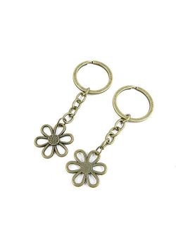 190 Pieces Fashion Jewelry Keyring Keychain Door Car Key Tag Ring Chain Supplier Supply Wholesale Bulk Lots F7ZH4 Sunflower