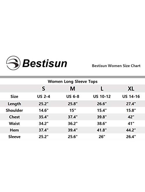 Bestisun Womens Long Sleeve Workout Tops Open Back Shirts Exercise Gym Clothes Athletic Yoga T Shirts