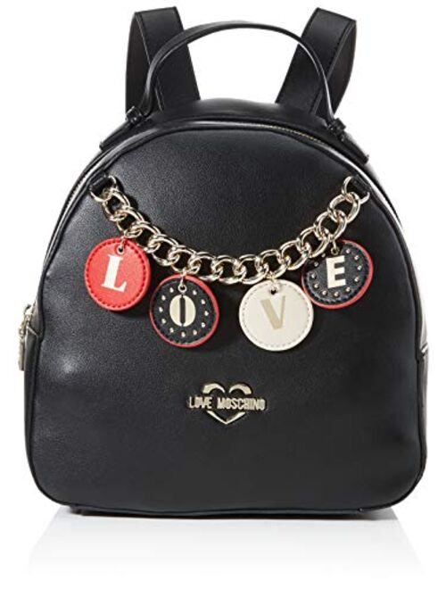 Love Moschino Women's Fashion School Backpacks, Black, Standard