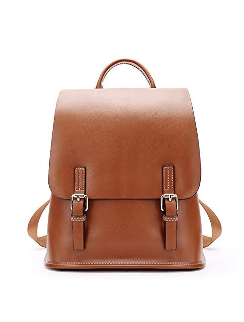 Y-sg Shop Customization Shoulder Bag Handbag Leather Large Capacity Uncivilised Korean Leisure Travel Bag Ladies Dual-use Backpack Soft Leather Turgid (Color : Black, Siz