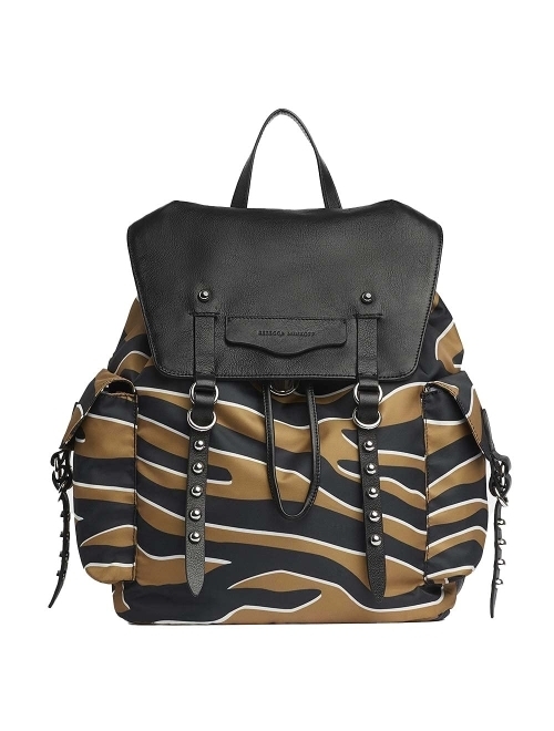 Rebecca Minkoff Women's Bowie Nylon Backpack, Zebra, One Size
