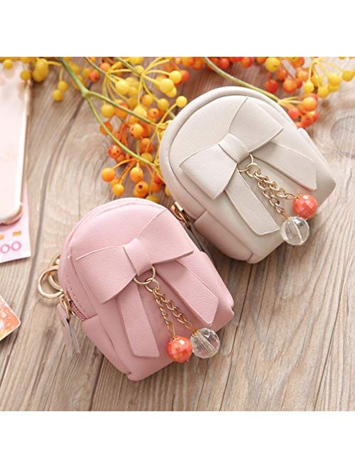 FENICAL Coin Purse Mini Bckpack Coin Pouch Zip Backpack keychain Small Bag Charms for Women Kids