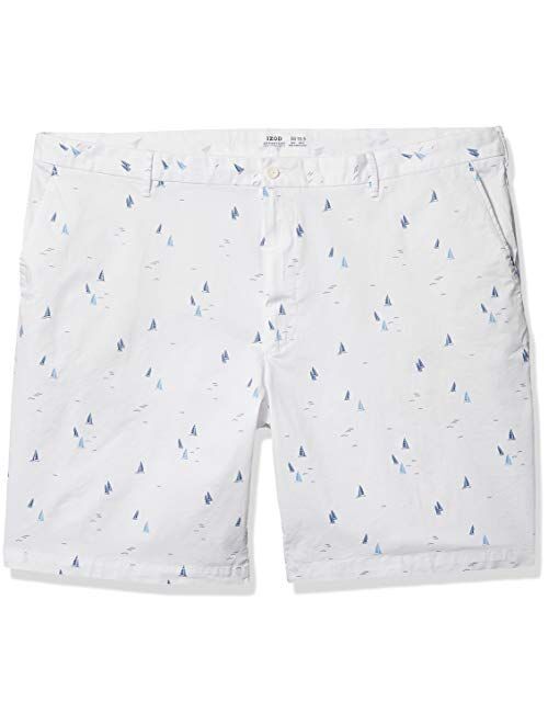 IZOD Men's Big and Tall Saltwater 9.5" Stretch Printed Short