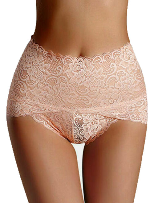 Sexy Women Lady Lace Underwear Boxer Shorts High Waist Panties Briefs Knickers
