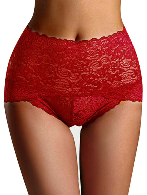 Sexy Women Lady Lace Underwear Boxer Shorts High Waist Panties Briefs Knickers