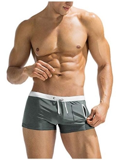Men's Swim Trunk Swimwear Bathing Suit Board Short with Zipper Pocket