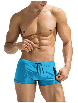 Men's Swim Trunk Swimwear Bathing Suit Board Short with Zipper Pocket